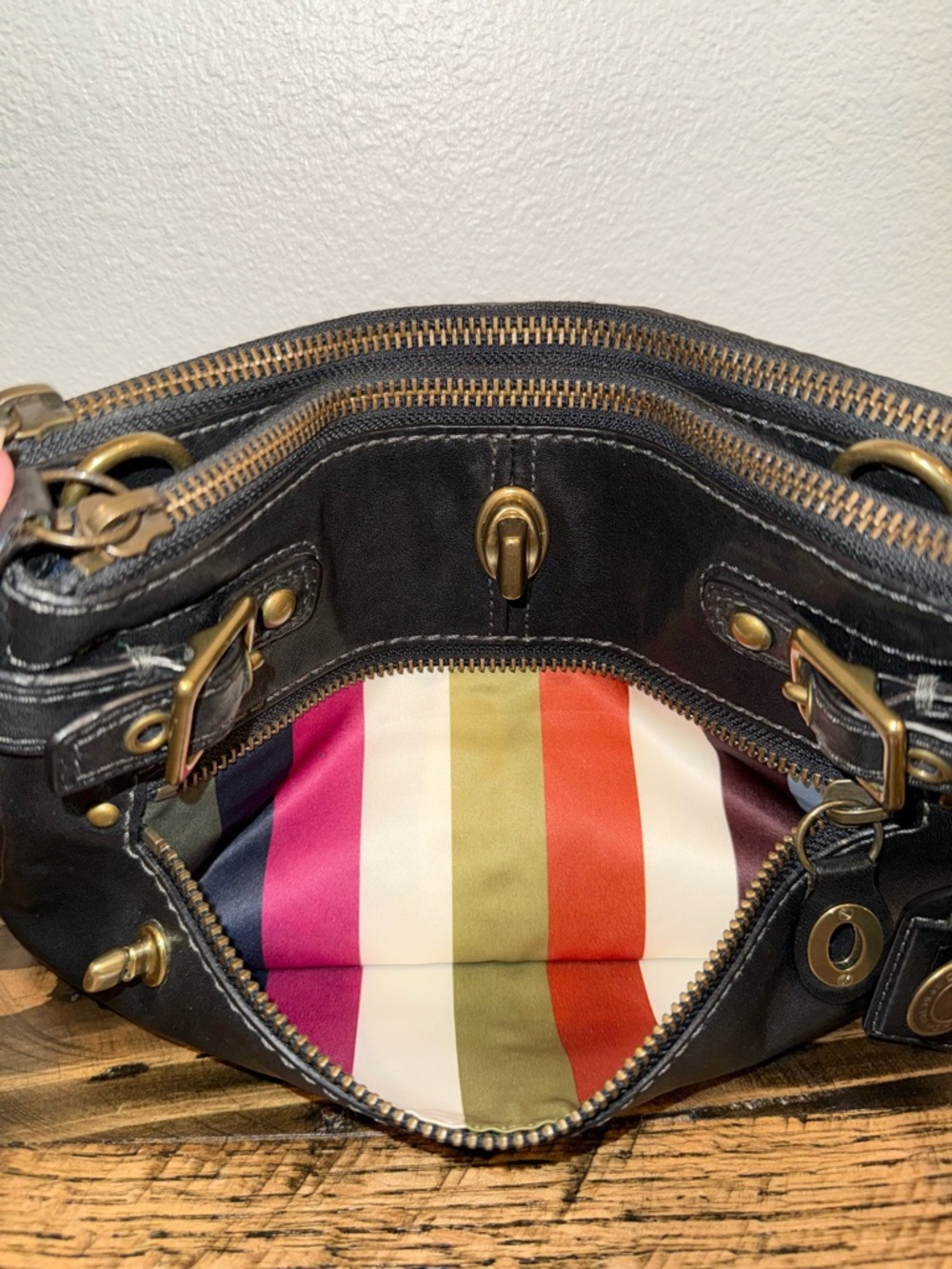 NEW VINTAGE COACH LEGACY BRIDGET BLACK LEATHER SHOULDER BAG~65TH ANNIVERSARY! - Picture 7 of 15